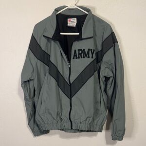 Men's Military Style Jacket in Gray and Black